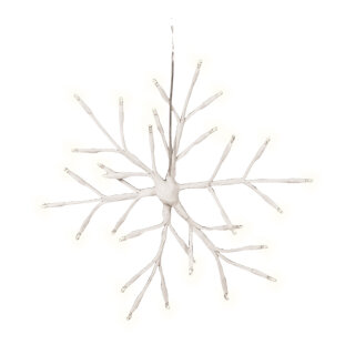 Snowflake, 30LEDs, warm white, for outdoor, with 6 hours timer, Size:; Color:white/warm white