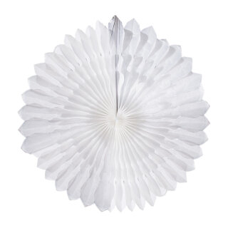 Snowflake, foldable,  paper, with suspension hook, Size:;Ø 70cm, Color:white
