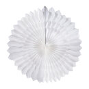 Snowflake foldable  - Material: paper with suspension hook - Color: white - Size: &Oslash; 70cm