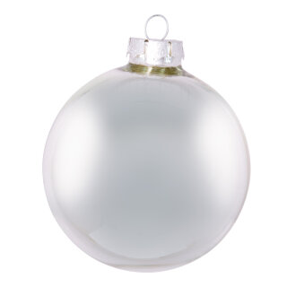 Christmas balls silver matt made of glass 6 pcs./blister - Material:  - Color: matt silver - Size: &Oslash; 6cm