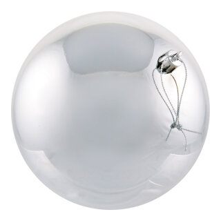Christmas ball silver 12pcs./blister - Material: seamless shiny - Color: shiny silver - Size: &Oslash; 6cm