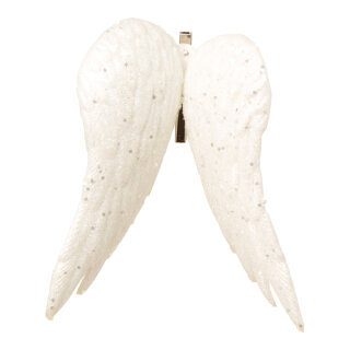 Angel wings, 4pcs./blister, with clip, plastic, Size:; Color:white