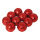 Balls with glitter 24pcs./blister - Material: styrofoam - Color: red - Size: &Oslash; 3cm