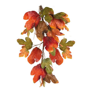 Chestnut leaf twig,  artificial silk, Size:; Color:orange/brown