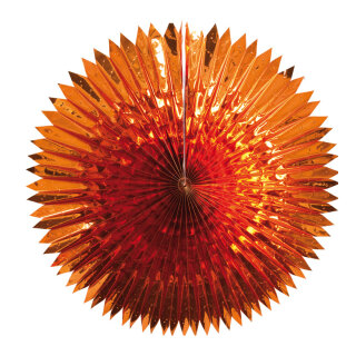Fan pointed cut  - Material: metal foil flame retardent - Color: copper - Size: &Oslash; 60cm