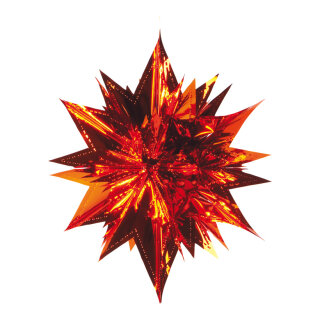 Star, foldable,  metal foil, Size:;Ø 40cm, Color:copper