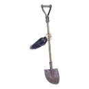 Shovel with skeleton hand  - Material: plastic - Color: brown/black - Size: 96x18cm
