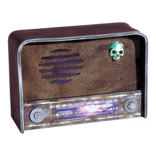 Radio mit Blinkfunktion+Kratzgeräuschen, Kunststoff Größe:21x31x11cm Farbe: braun