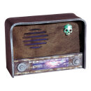 Radio  - Material: with flashing function+scratching noises plastic - Color: brown - Size: 21x31x11cm