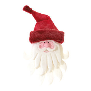 Santa head,  snow cotton wool, Size:;110x75x17cm, Color:white/red