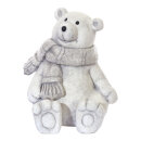 Icebear with scarf  - Material: sitting polyresin...