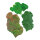 Vine leaves fabric/synthetic material - Material: 48 pcs./bag - Color:  - Size: 10-13 cm &Oslash;
