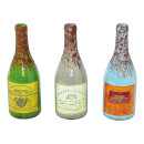 Wine bottle set glass - Material: 3 pcs./set - Color: assorted - Size: 10x32 cm
