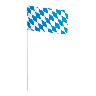 Paper flag, Bavarian rhombs, 10 pcs./bag, Size:;23x12cm Color:white/blue