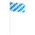Paper flag Bavarian rhombs - Material: 10 pcs./bag - Color: white/blue - Size: 23x12cm