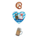 Heart-shaped hanger with beer and pretzel - Material:...