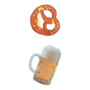 Hänger »Brezel & Bier« aus Papier Größe:40cm Farbe: braun #