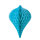 Ornament drop-shaped made of paper with nylon hanger - Material: flame retardant according to M1 - Color: turquoise - Size: 50x35cm