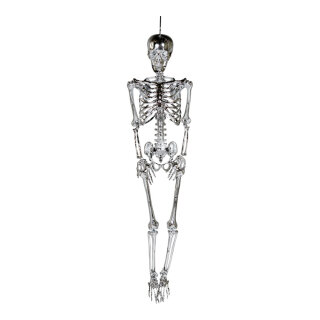 Skelett mit H&auml;nger, beweglich, aus Kunststoff, Gr&ouml;&szlig;e: 95cm Farbe: silber