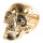Totenkopf, aus Kunststoff, gl&auml;nzend, Gr&ouml;&szlig;e: 16cm Farbe: gold