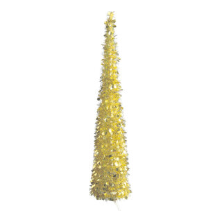 Pop-Up Tinsel-Baum, mit St&auml;nder, Gr&ouml;&szlig;e: 150cm Farbe: gold