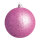 Weihnachtskugel, pink glitter  Abmessung: &Oslash; 8cm, 6 St./Blister   Info: SCHWER ENTFLAMMBAR