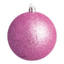 Weihnachtskugel, pink glitter  Abmessung: Ø 10cm...