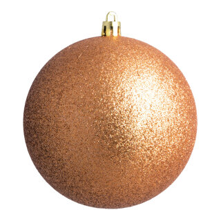 Weihnachtskugel, bronze glitter  Abmessung: &Oslash; 10cm   Info: SCHWER ENTFLAMMBAR