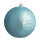 Weihnachtskugel, aqua glitter  Abmessung: &Oslash; 6cm, 12 St./Blister   Info: SCHWER ENTFLAMMBAR
