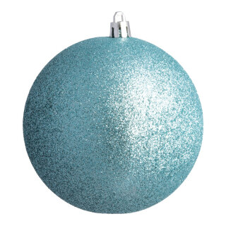 Christmas ball aqua glitter  - Material:  - Color:  - Size: &Oslash; 14cm