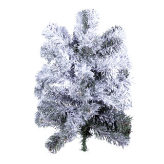 Noble fir twig 16 tips snowed - Material:  - Color: green/white - Size: 60cm