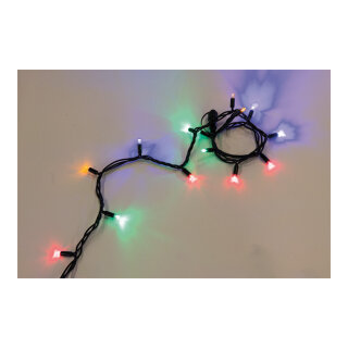 Rubber cable light chain with 50 LEDs 20x connectable 220-240V - Material: without supply cable &amp; plug - Color: black/multi - Size: 500cm