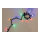 Gummi-Lichterkette mit 100 LEDs, 10x koppelbar, 220-240V, Gr&ouml;&szlig;e: 1000cm Farbe: schwarz/multi