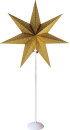 Standleuchte Stern E14 Fassung, Gr&ouml;&szlig;e 95x53 cm, Metall/Papier, Farbe: Gold