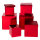 Geschenkboxenset 3 St&uuml;ck Octa Farbe: rot gl&auml;nzend und matt - 6 teilig