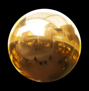 Gigantkugel aufblasbar, &Oslash;80cm, inflatable balloon, double layer, gold mirror, with 3 hanging points   XL Weihnachtsdeko --&gt; Weihnachten