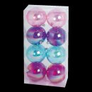 Christmas balls iridiscent 8 pcs./blister - Material:  -...