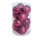 Christmas balls 12 pcs. - Material: out of plastic in blister - Color: pink - Size: 8cm