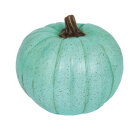 Pumpkin out of polyresin - Material:  - Color: t&uuml;rkis - Size: &Oslash; 21cm