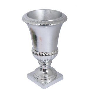 Fiberglas-Vase, gl&auml;nzend, Gr&ouml;&szlig;e: H=62cm Farbe: Silber