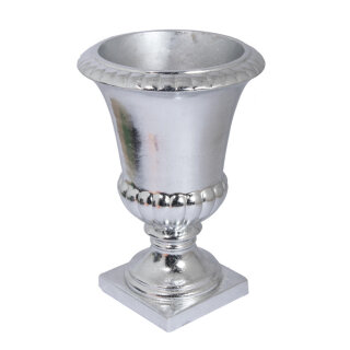 Fiberglas-Vase, gl&auml;nzend, Gr&ouml;&szlig;e: H=39cm Farbe: Silber