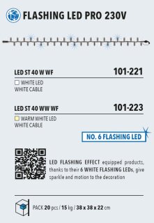LED ST 40 W WF   Kabelfarbe: weiß   Lichterkette --> Led Pro 230V