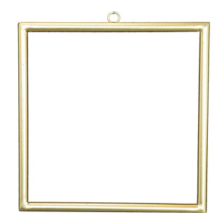 Metal frame squared with hanger - Material: to decorate - Color: gold - Size: 30x30cm