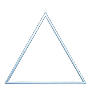 Metal frame triangular with hanger - Material: to decorate - Color: silver - Size: 45x45cm
