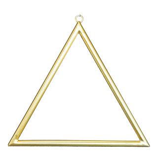 Metallrahmen dreieckig, mit H&auml;nger, zum dekorieren     Groesse: 30x30cm - Farbe: gold