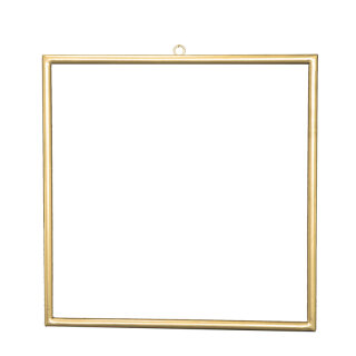 Metallrahmen quadratisch, mit H&auml;nger, zum dekorieren     Groesse: 45x45cm - Farbe: gold