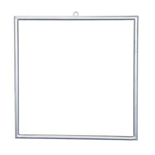 Metal frame squared with hanger - Material: to decorate - Color: silver - Size: 45x45cm