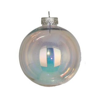 Christmas balls iridiscent 4 pcs. in cardboard box - Material:  - Color: transparent/multicoloured - Size: &Oslash;10cm