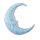 Mond, mit H&auml;nger, aus Styropor, Gr&ouml;&szlig;e: 37cm Farbe: wei&szlig;/irisierend