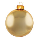 Christmas balls gold shiny made of glass 6 pcs./blister -...